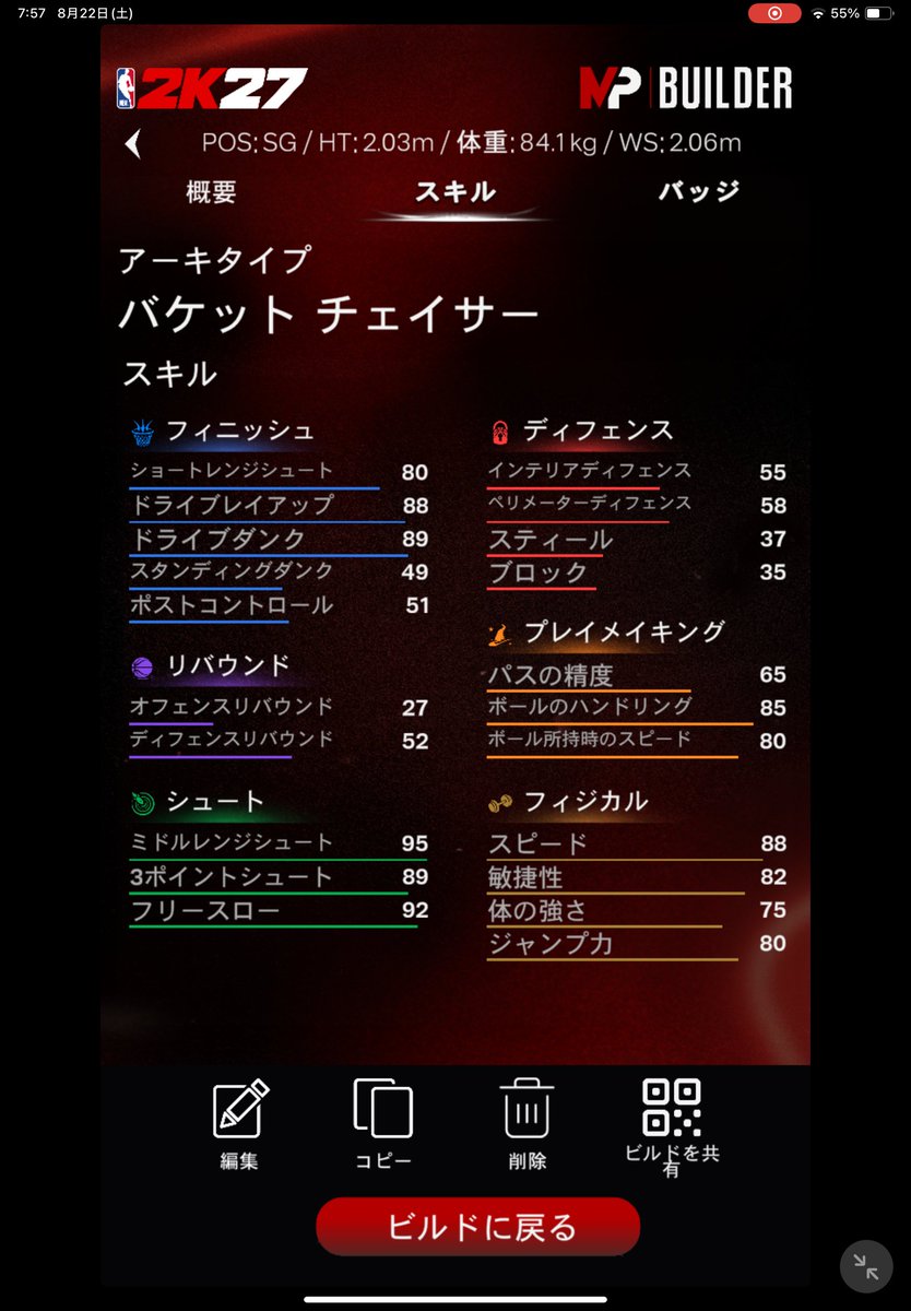 Rewoop Rukawa-style tall SG build